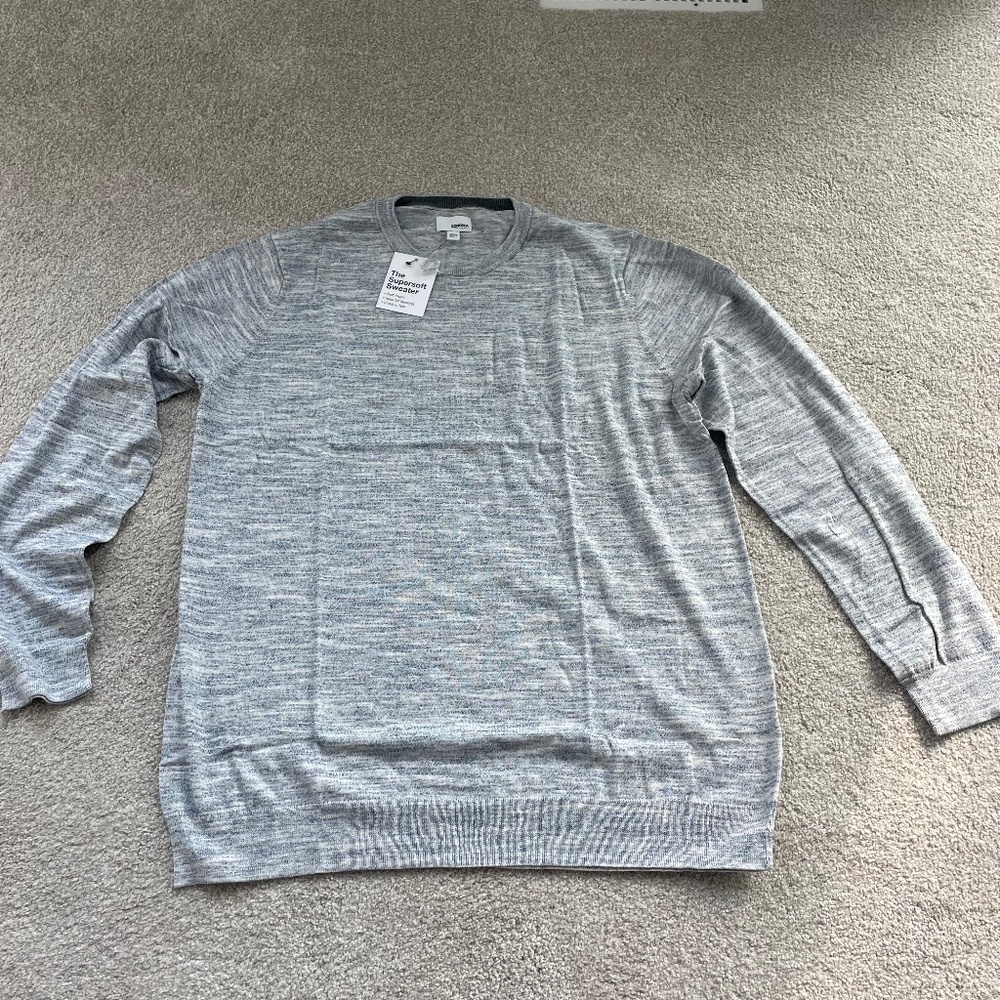 NEW Sonoma Goods For Life Men’s Md Blue Crewneck Sweater , Size 3XL Tall